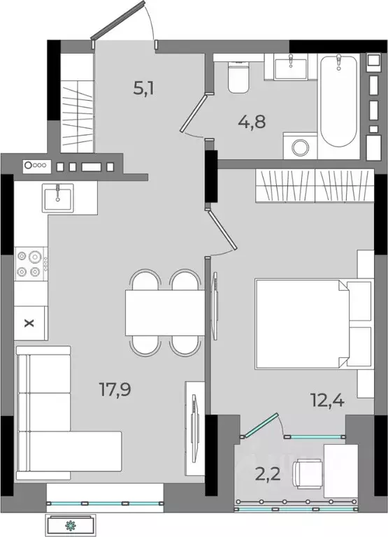 1-к кв. Удмуртия, Ижевск Северо-Западный жилрайон, 2-й мкр, Новый ... - Фото 1