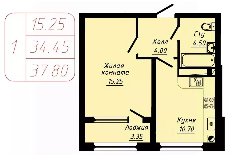 1-к кв. Ставропольский край, Кисловодск  (37.8 м) - Фото 0