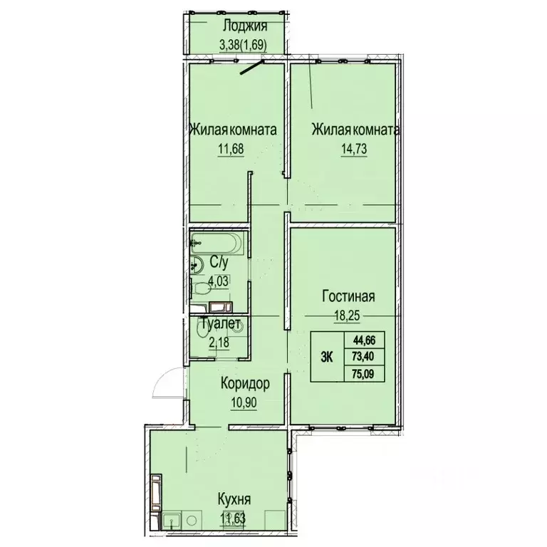 3-к кв. Нижегородская область, Нижний Новгород Лесной Городок мкр, ... - Фото 0