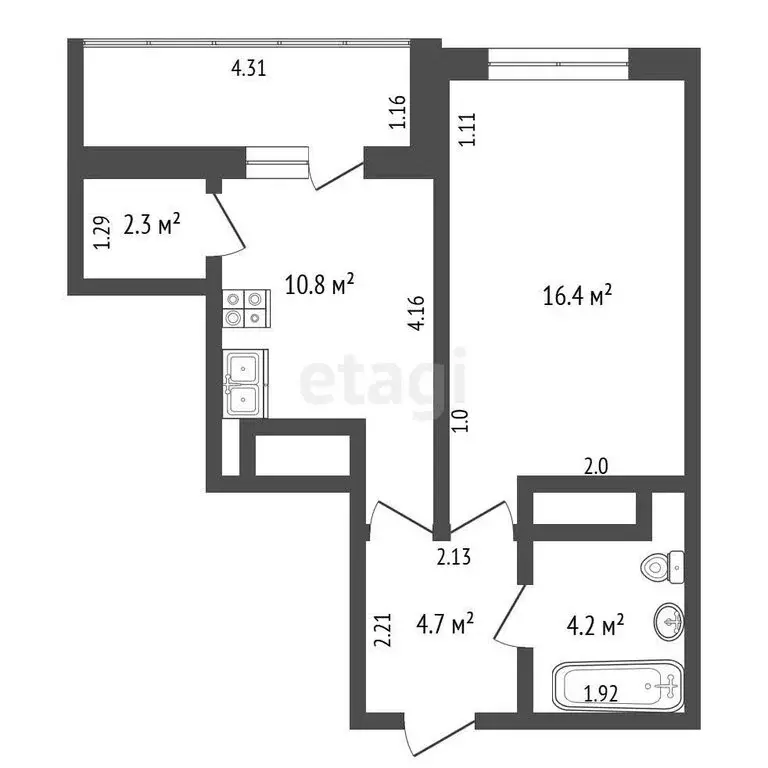 1-комнатная квартира: Ульяновск, Ипподромная улица, 4А (38.4 м) - Фото 0