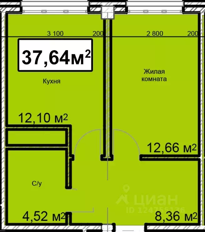 1-к кв. Ставропольский край, Ессентуки ул. Благодатная, 22к1 (37.64 м) - Фото 0