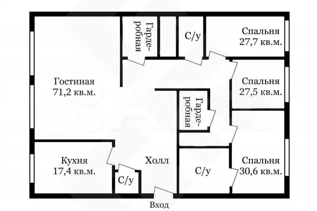 4-к. квартира, 225 м, 8/44 эт. - Фото 0