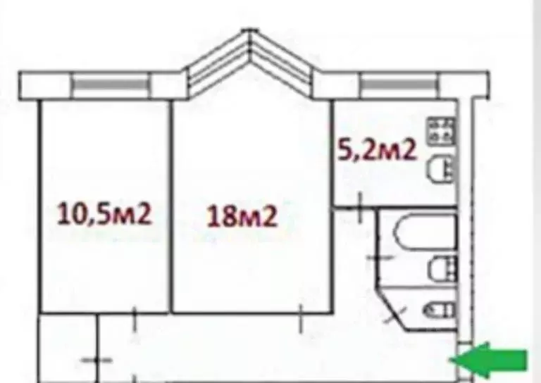 2-к кв. Санкт-Петербург просп. Энергетиков, 40к3 (42.0 м) - Фото 1