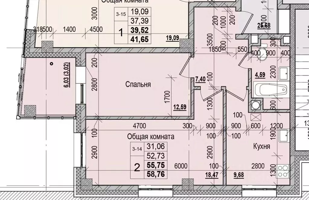 2-к кв. Саха (Якутия), Якутск ул. Чкалова, 47 (55.75 м) - Фото 1