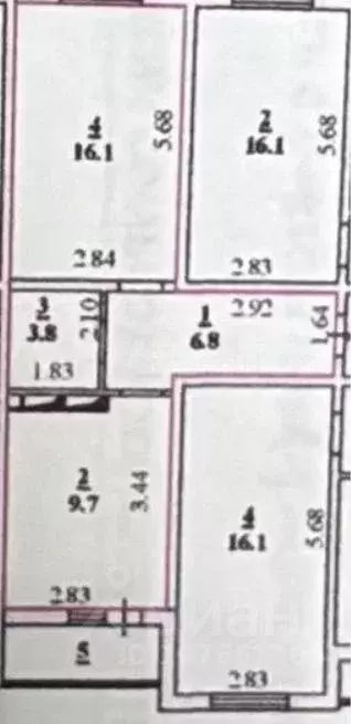 1-к кв. Липецкая область, Липецк ул. А.Г. Стаханова, 77к2 (39.9 м) - Фото 1