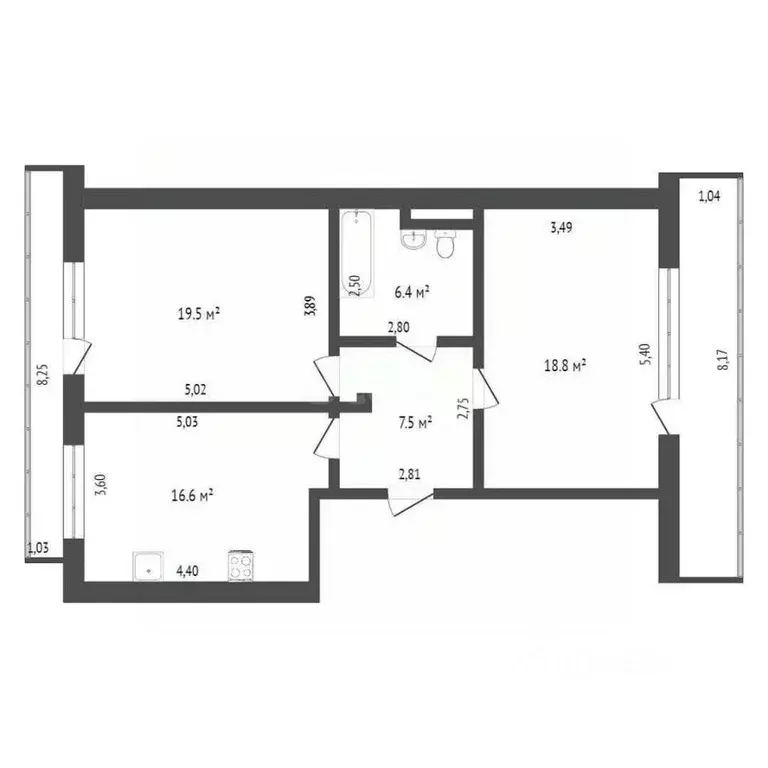 2-к кв. Севастополь ул. Степаняна, 10Б (73.9 м) - Фото 2
