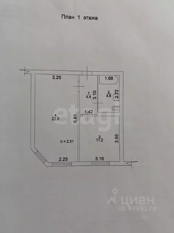 1-к кв. Татарстан, Пестречинский район, Богородское с/пос, д. Куюки, ... - Фото 2