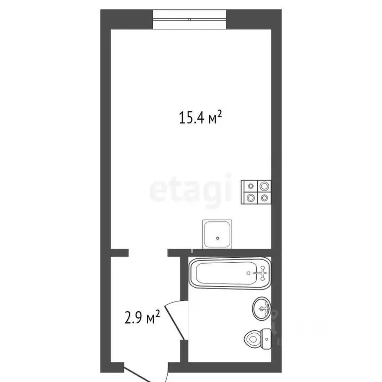 Студия Самарская область, Самара Заводское ш., 59Б (21.7 м) - Фото 1