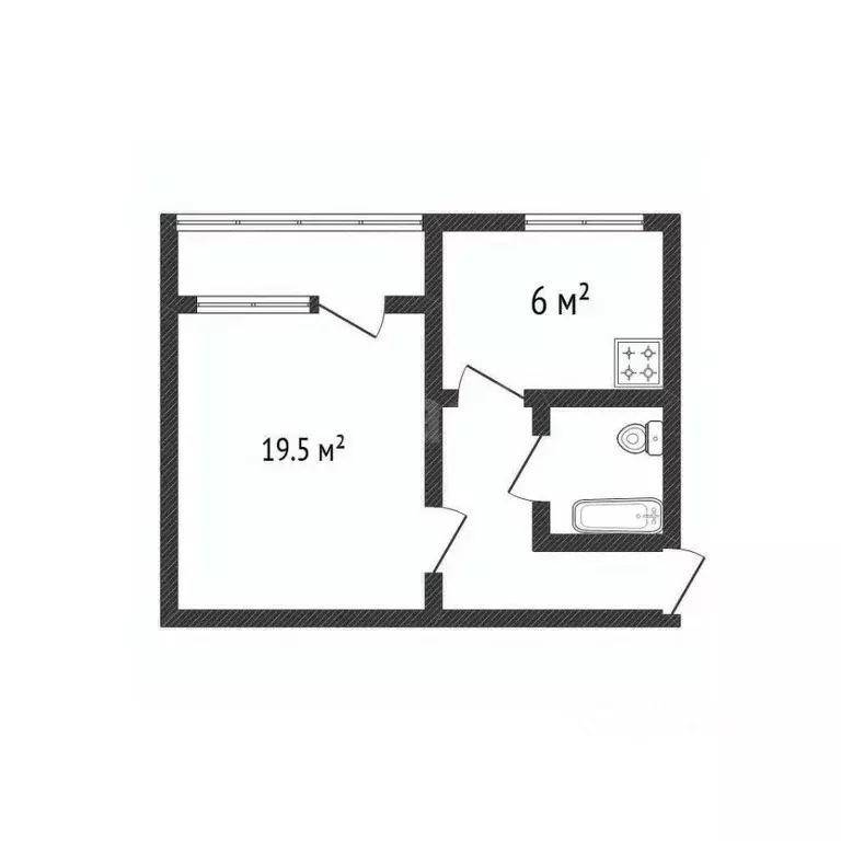 1-к кв. Белгородская область, Белгород ул. Николая Островского, 2А ... - Фото 2