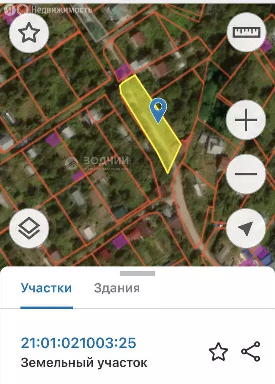 Участок в Чебоксары, СНТ Заря, 597 (6 м) - Фото 1