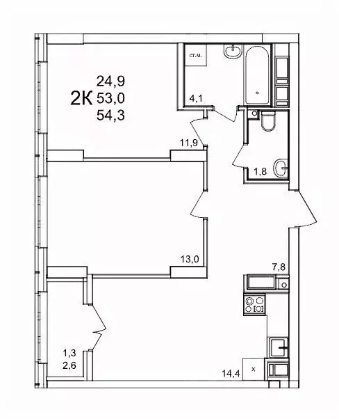 2-к кв. Нижегородская область, Нижний Новгород д. Анкудиновка, КМ ... - Фото 1
