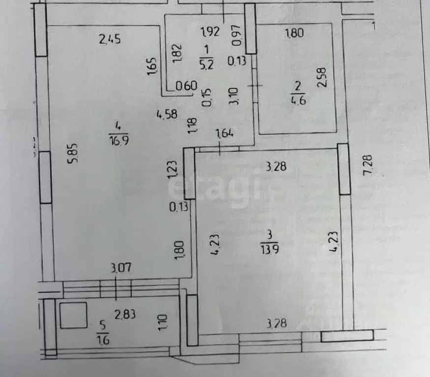 1-к кв. Башкортостан, Уфа ул. Пархоменко, 156Д (40.6 м) - Фото 1