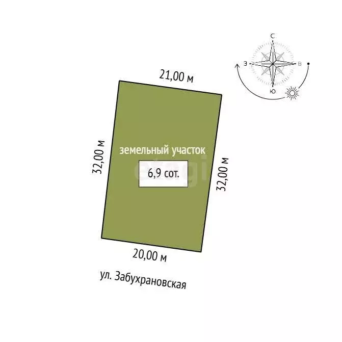 Участок в Благовещенск, Забурхановская улица (6.9 м) - Фото 1