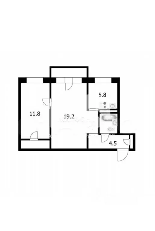 2-к кв. Новосибирская область, Новосибирск Вертковская ул., 12/2 (44.0 ... - Фото 1