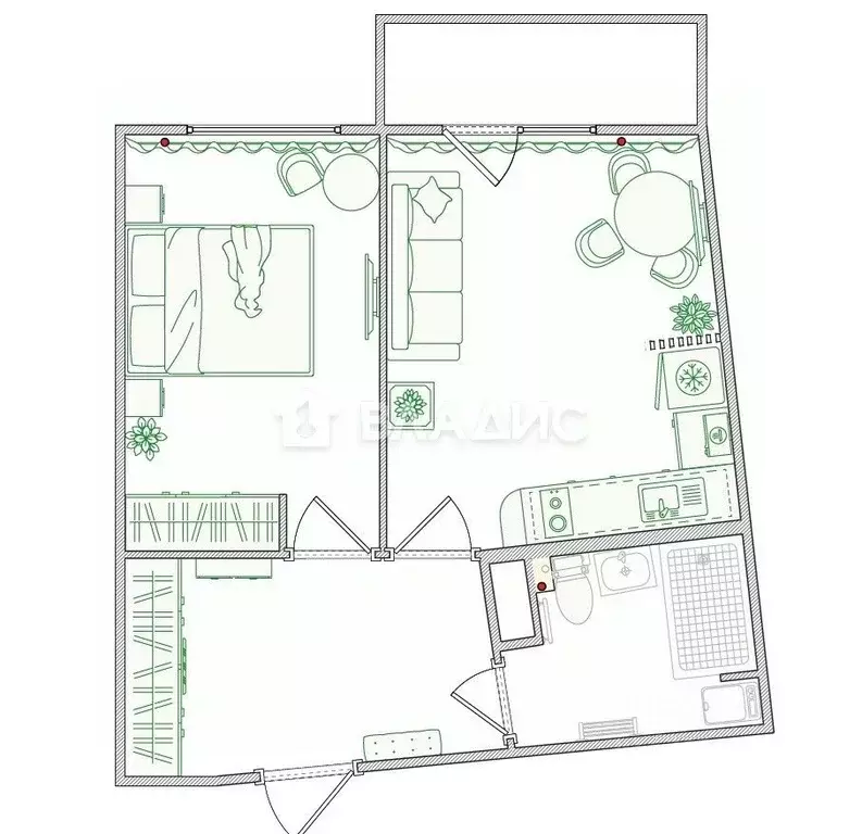 1-к кв. Санкт-Петербург Коломяжский просп., 13к3 (43.3 м) - Фото 2