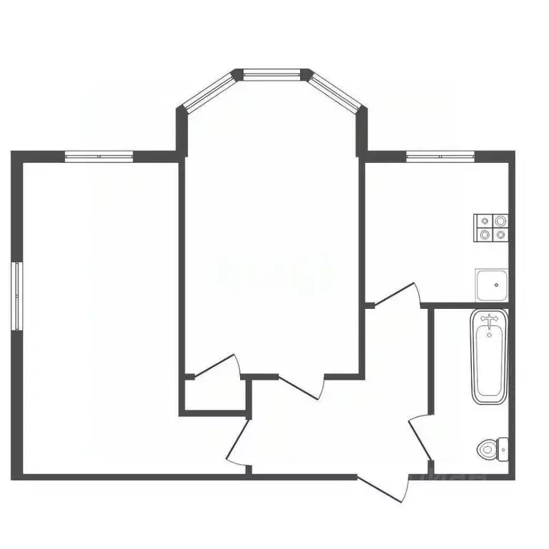 2-к кв. Челябинская область, Озерск ул. Мира, 24 (47.3 м) - Фото 1