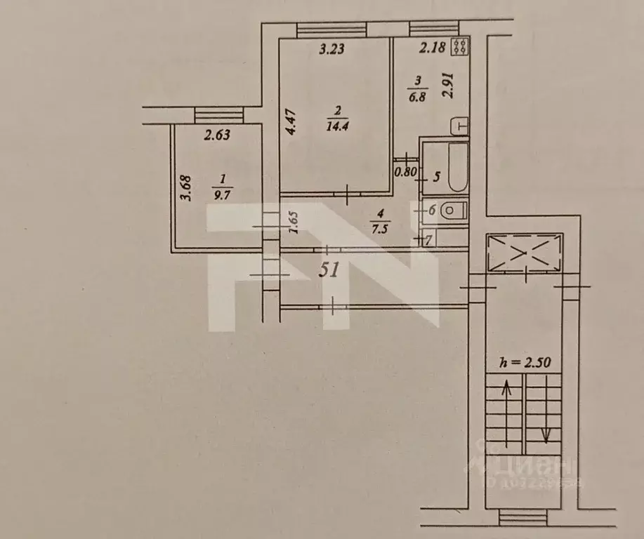 2-к кв. Московская область, Балашиха Дзержинского мкр, 32 (41.6 м) - Фото 1