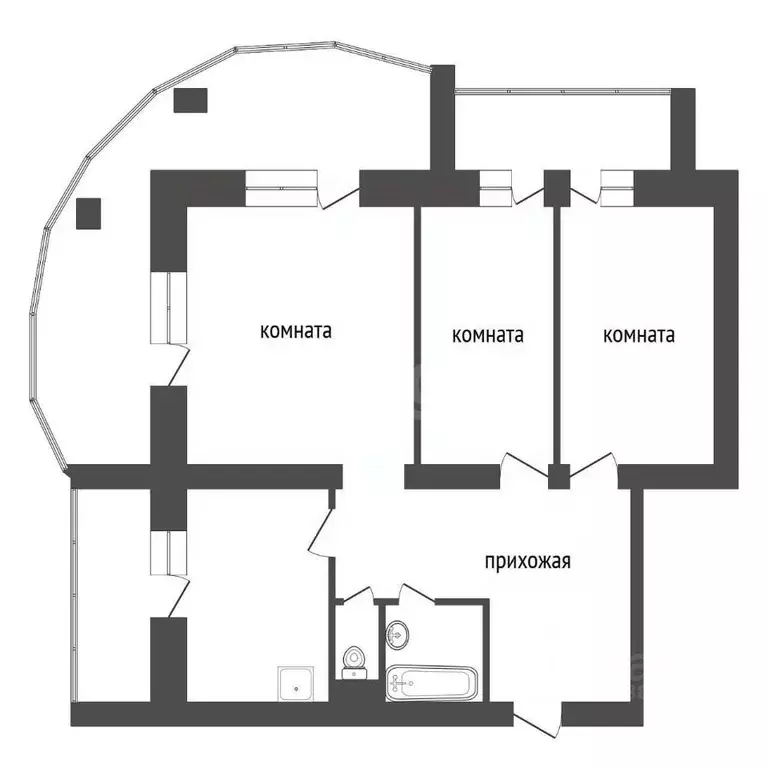 3-к кв. Красноярский край, Красноярск ул. Весны, 2А (84.4 м) - Фото 2