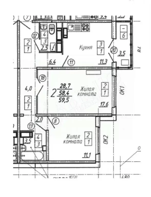 2-к кв. Воронежская область, Воронеж ул. 9 Января, 68к2 (59.5 м) - Фото 1