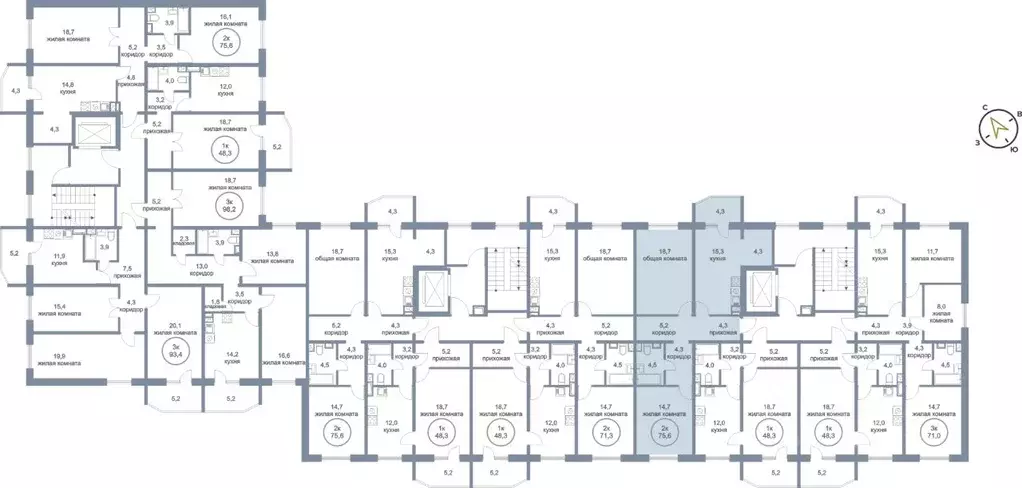 2-к кв. Ханты-Мансийский АО, Нефтеюганск 6-й мкр, 11 (75.6 м) - Фото 1