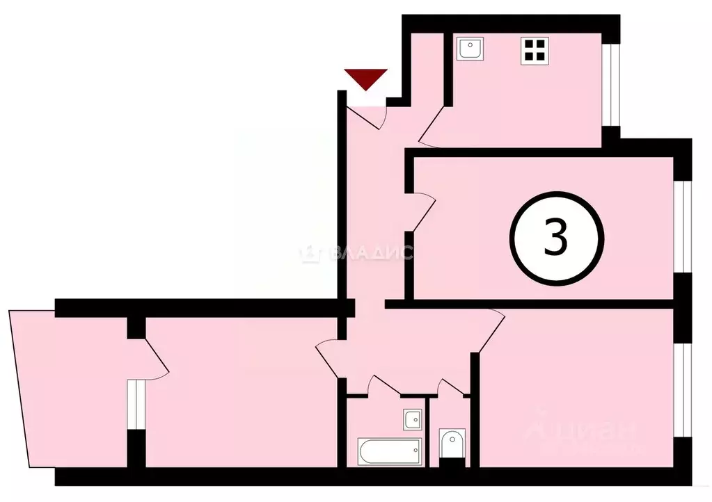 3-к кв. Владимирская область, Владимир ул. Нижняя Дуброва, 22 (67.2 м) - Фото 2