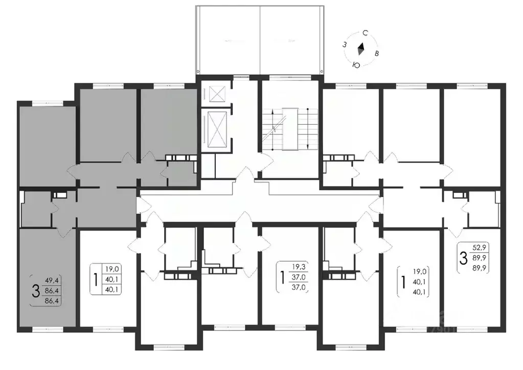 3-к кв. Воронежская область, Воронеж ул. Шишкова, 140Б/21 (86.4 м) - Фото 1