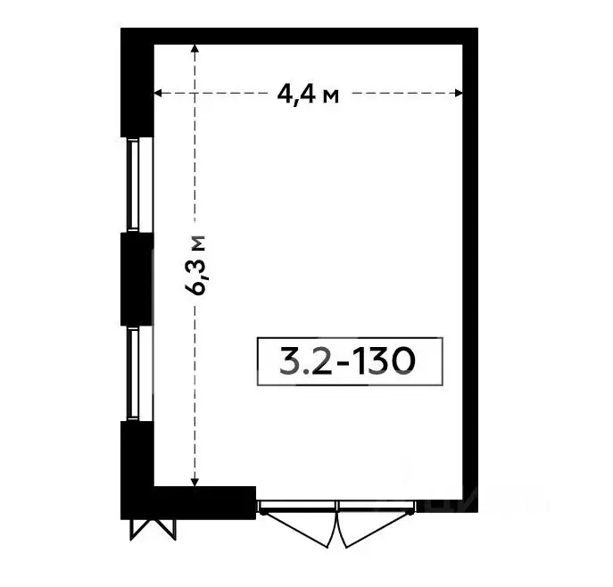 Помещение свободного назначения в Москва БК Прокшино тер., 3 (28 м) - Фото 1
