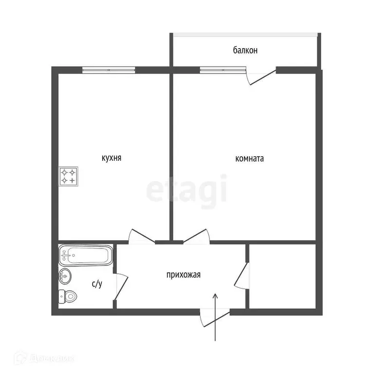 Продаётся 1-к квартира, 53 м - Фото 0
