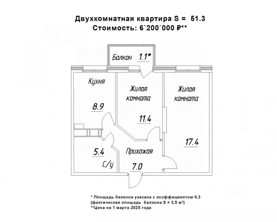 2-к кв. Карелия, Петрозаводск ул. Зайцева, 70Б (51.3 м) - Фото 0