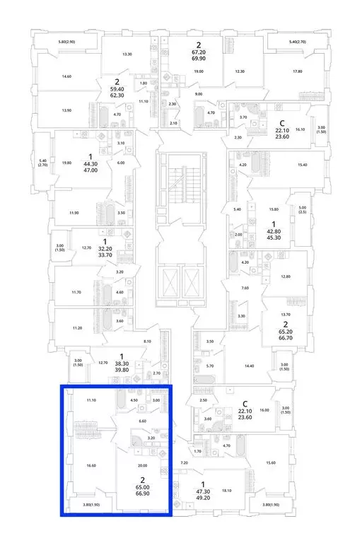 2-комнатная квартира: Санкт-Петербург, Планерная улица, 99 (65 м) - Фото 0