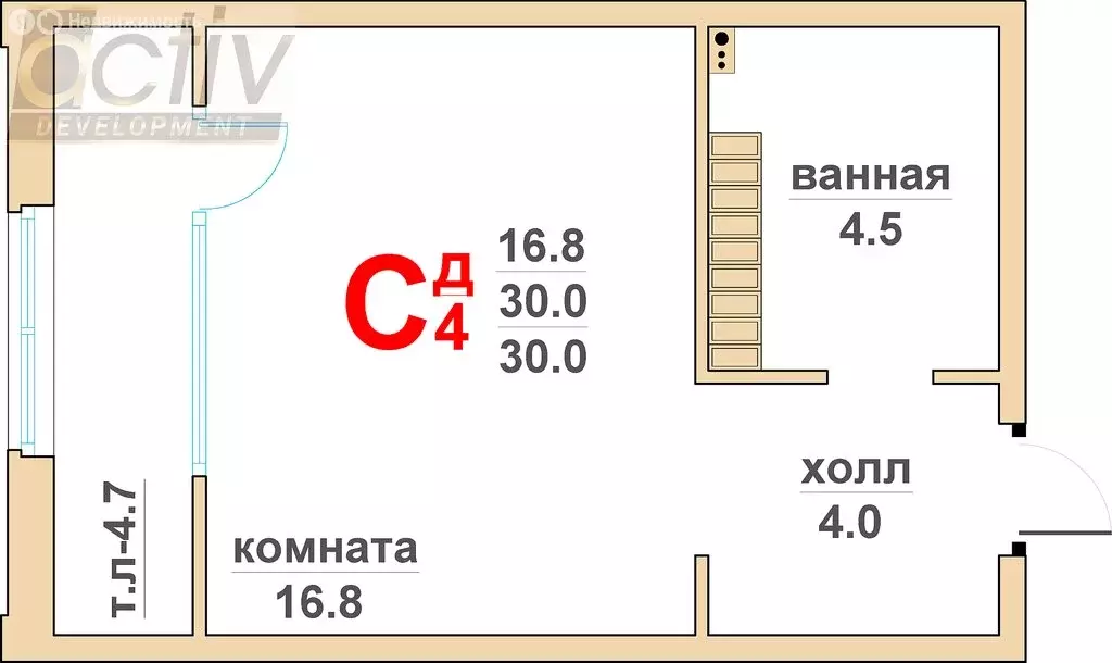 1-комнатная квартира: Верхняя Пышма, ЖК Гранд Успенский (25.3 м) - Фото 0