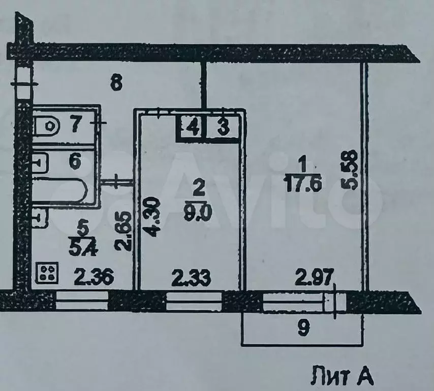 2-к. квартира, 42 м, 2/5 эт. - Фото 0