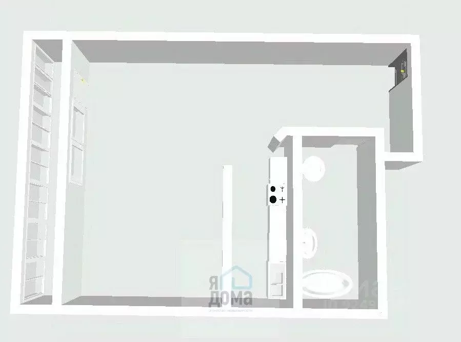 Студия Томская область, Томск Новосибирская ул., 35 (33.0 м) - Фото 1