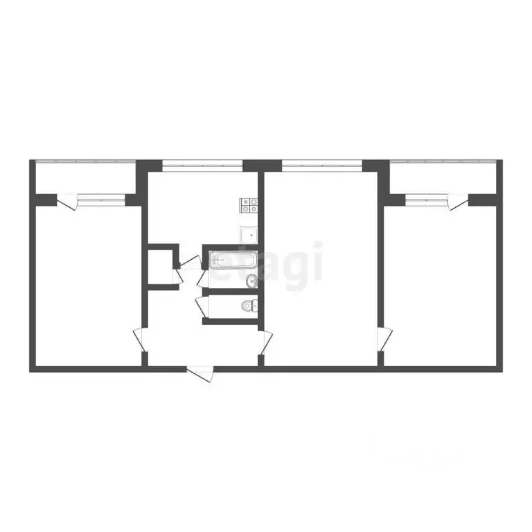 3-к кв. Мордовия, Саранск ул. Семашко, 4 (61.3 м) - Фото 0