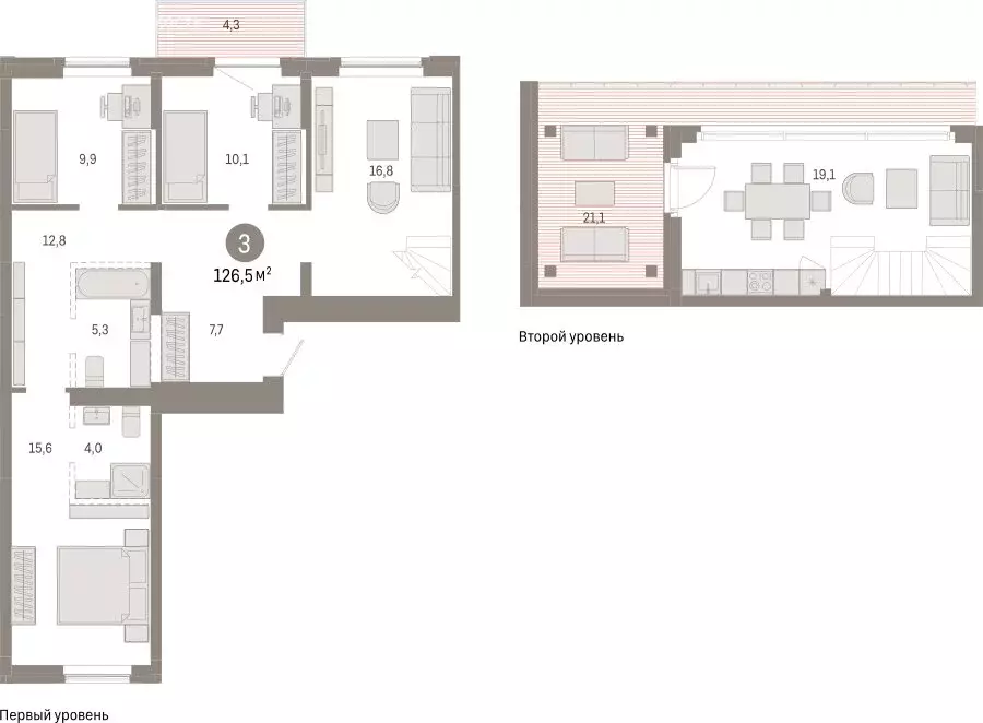 3-комнатная квартира: Омск, Кировский округ (126.5 м) - Фото 1