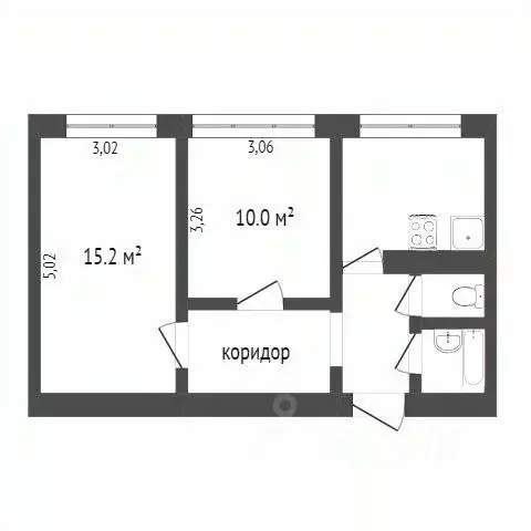 2-к кв. Ханты-Мансийский АО, Сургут ул. Лермонтова, 5/1 (44.8 м) - Фото 1