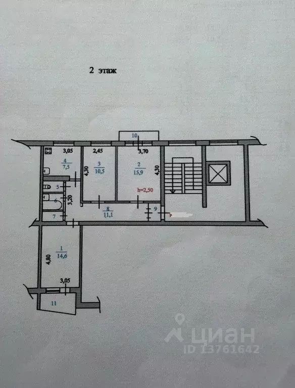 3-к кв. Пензенская область, Пенза ул. Рахманинова, 32 (66.9 м) - Фото 2