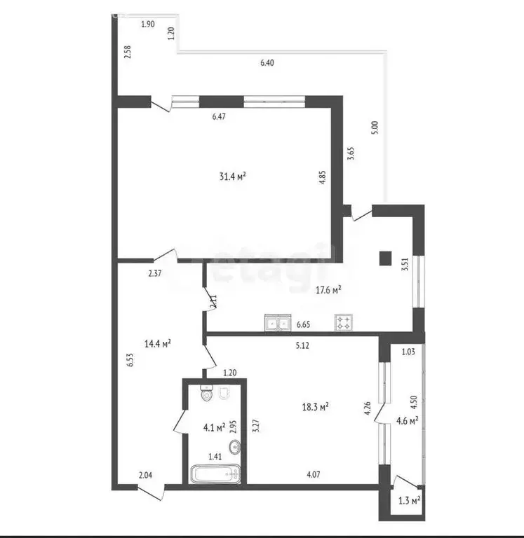 3-комнатная квартира: Ялта, улица Щербака, 17 (115 м) - Фото 1