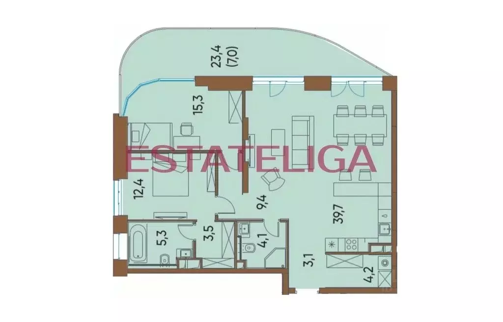 3-к кв. Москва ул. Нижние Мневники, 16к5 (105.0 м) - Фото 2
