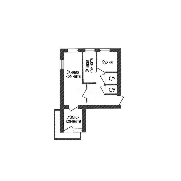 3-комнатная квартира: Краснодар, улица Селезнёва, 86/1 (59 м) - Фото 0