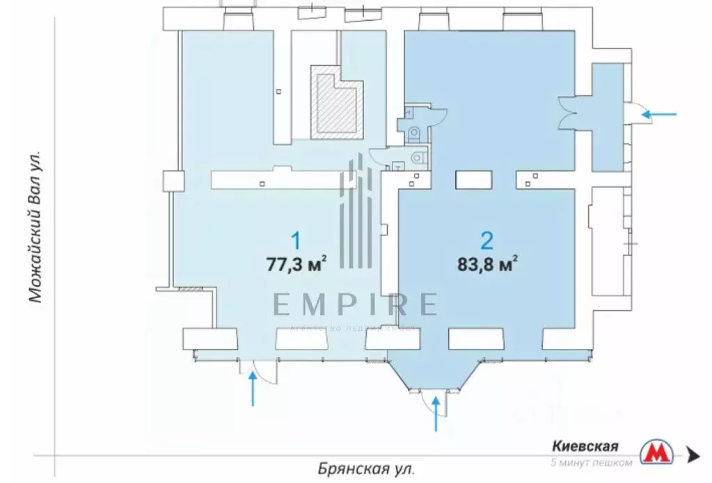 Торговая площадь в Москва Брянская ул., 12 (84 м) - Фото 1