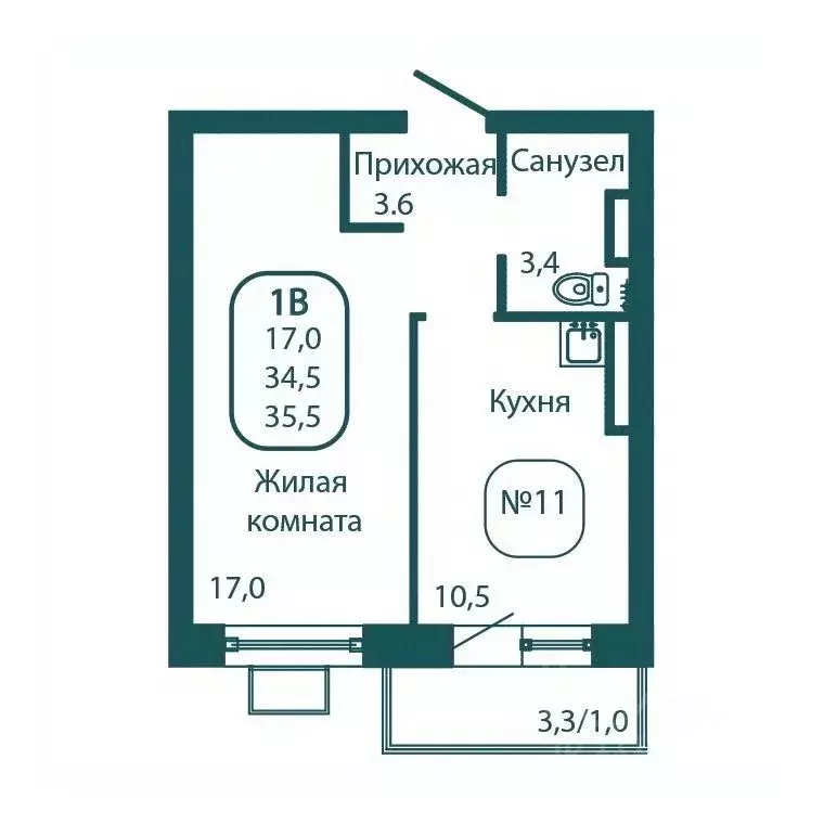 1-к кв. Московская область, Солнечногорск городской округ, Андреевка ... - Фото 0