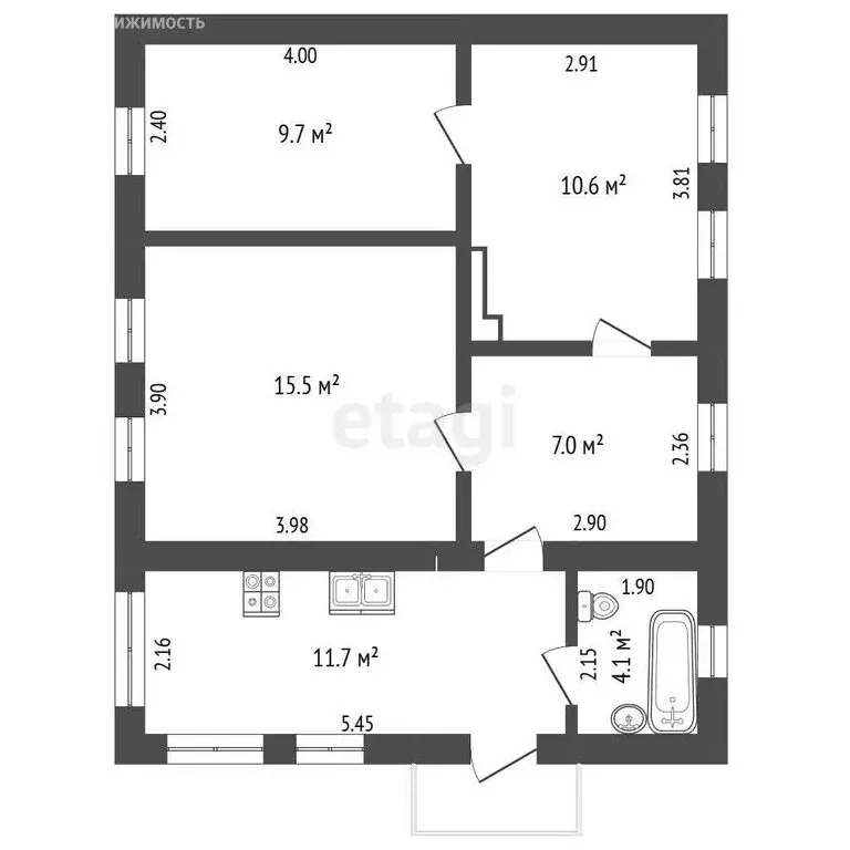 Дом в Прохладный, Садовая улица (58.8 м) - Фото 2