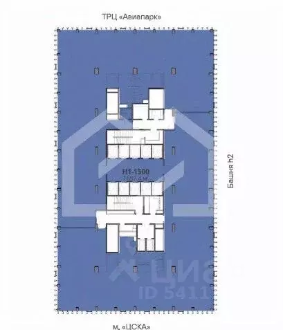 Помещение свободного назначения в Москва Ходынский бул., 6с1 (1687 м) - Фото 2