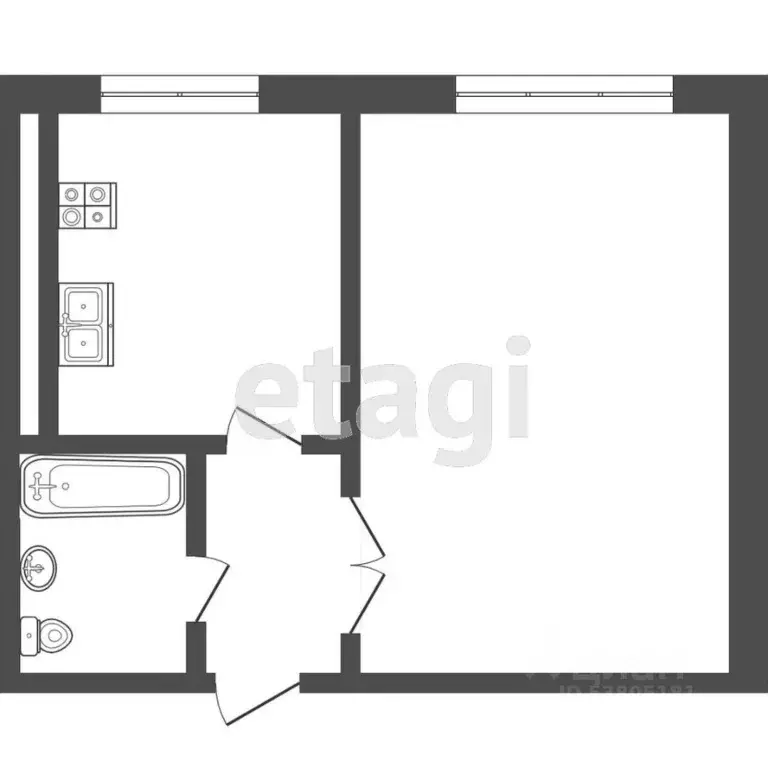 1-к кв. Ростовская область, Ростов-на-Дону ул. Миронова, 12/1 (21.9 м) - Фото 1