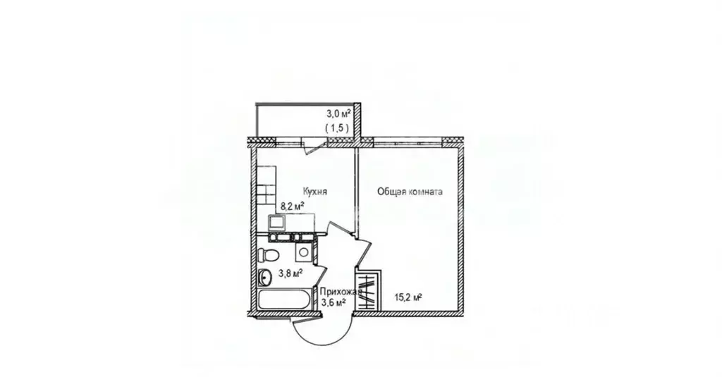 1-к кв. Кемеровская область, Юрга ул. Мира, 29 (32.3 м) - Фото 2
