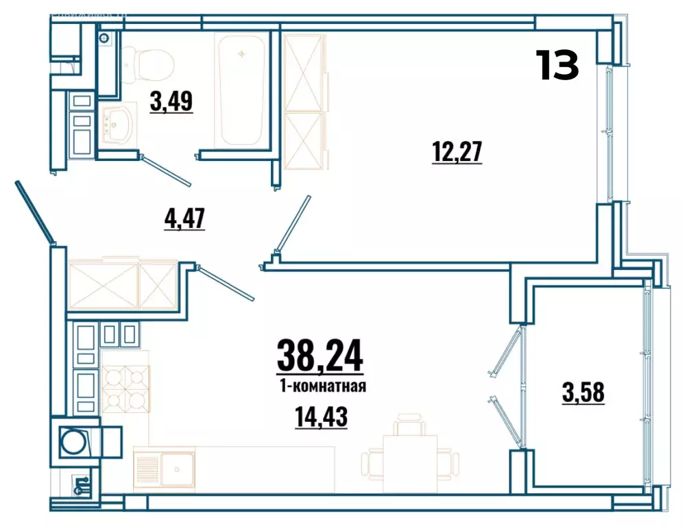 1-комнатная квартира: Ростов-на-Дону, Нахичевань, улица 9-я Линия, 87 ... - Фото 1