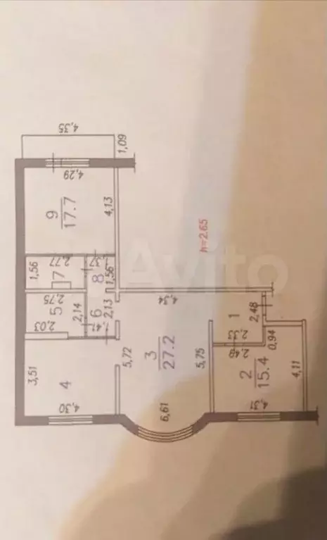 3-к. квартира, 96 м, 6/10 эт. - Фото 0