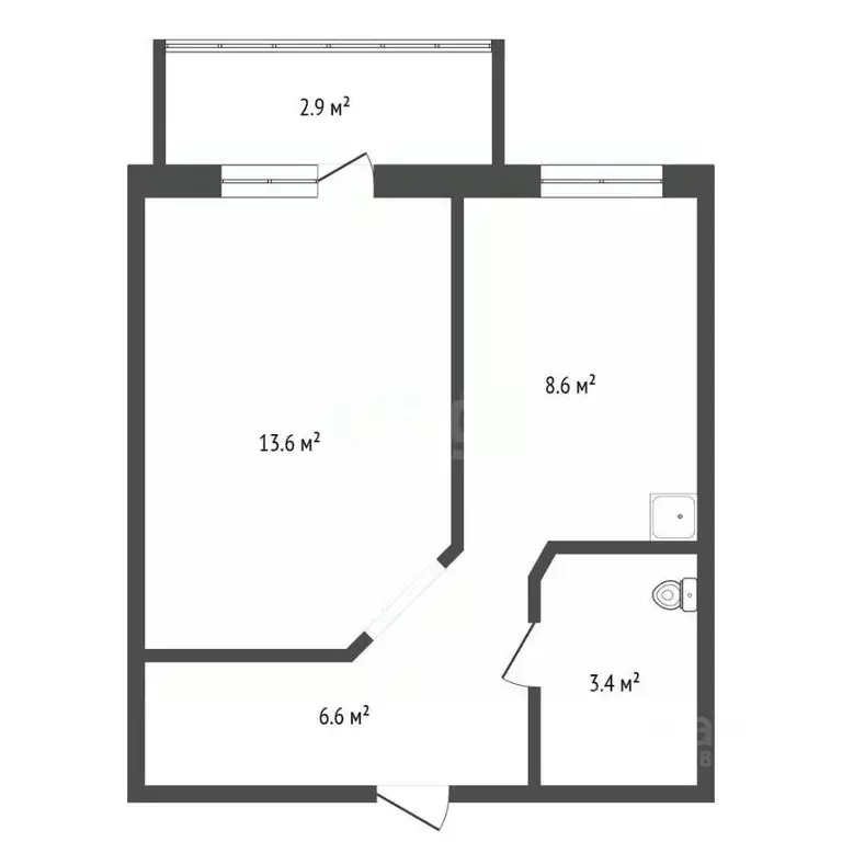 1-к кв. Красноярский край, Красноярск Соколовская ул., 52 (36.0 м) - Фото 2