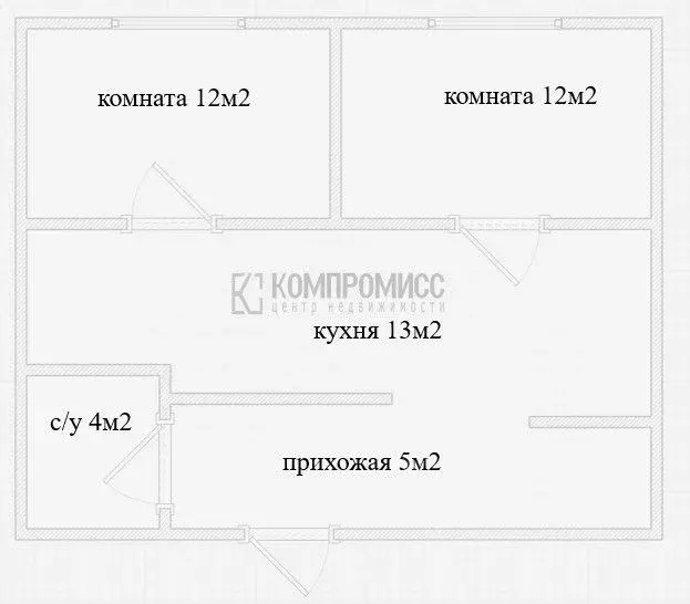 2-к кв. Краснодарский край, Краснодар ул. Командорская (40.0 м) - Фото 1